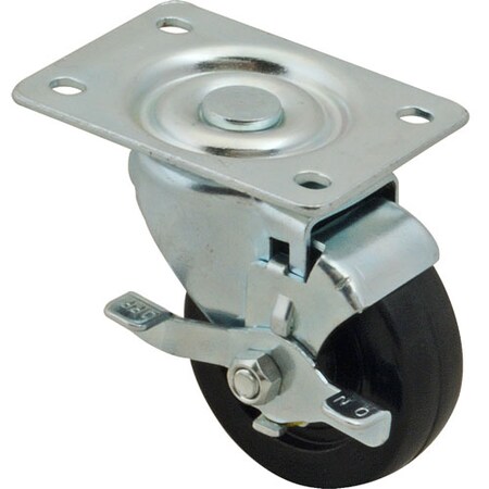 Allpoints Caster, Plate(3"Od, Swvl, W Brake 1201198